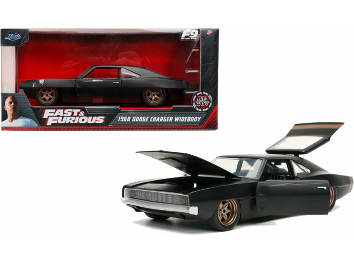 Jada Voiture Miniature au Design de la Dodge Charger 1968 de Fast & Furious, échelle : 1/24, Noire