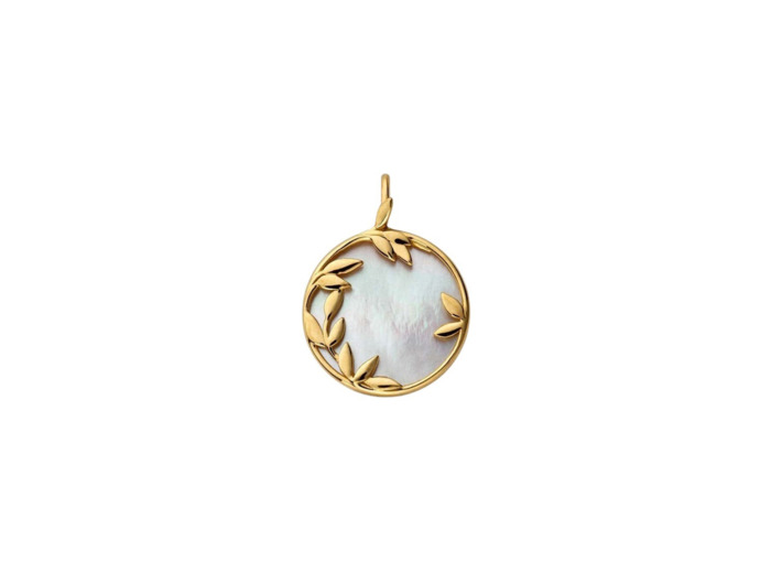Médaille Arthus Bertrand Flora en or jaune poli et nacre