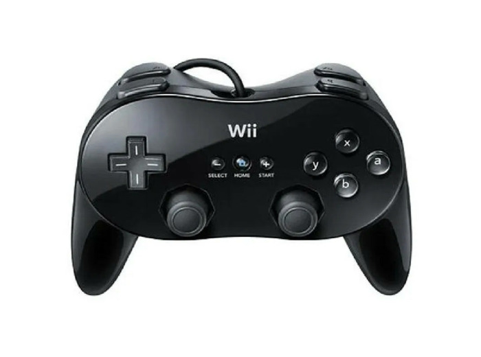 Manette Classique Pro. Wii Noire
