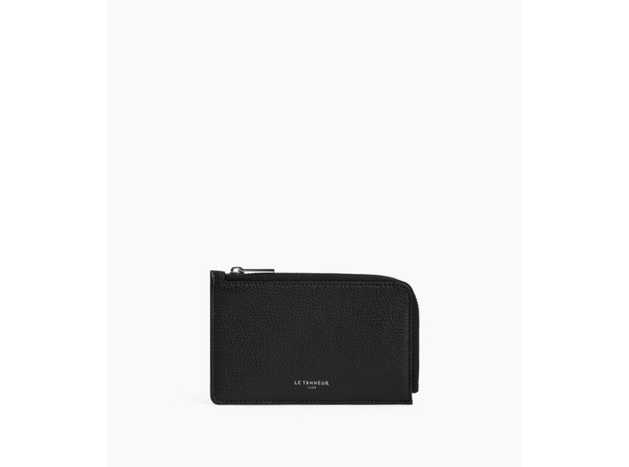 Porte cartes zippé Emilie en cuir grainé