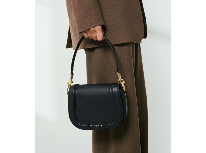 Sac bandoulière moyen modèle Ella en cuir grainé