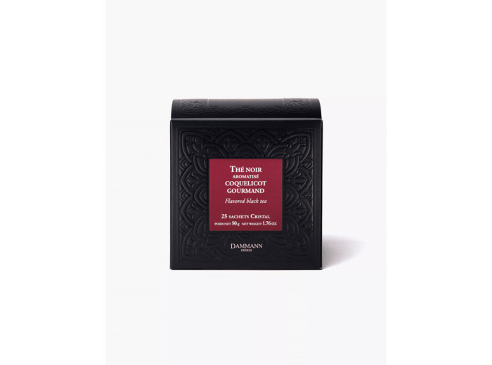 Thé noir Coquelicot Gourmand 25 sachets Cristal