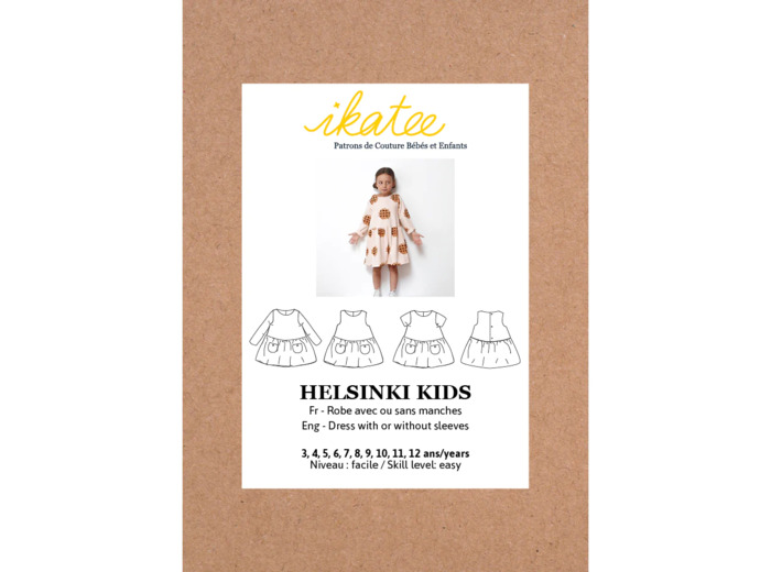 Ikatee – Patron Enfant Robe "Helsinki" de 3 à 12 ans
