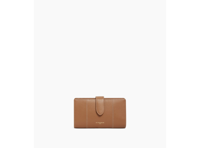 Grand portefeuille Marguerite en cuir grainé