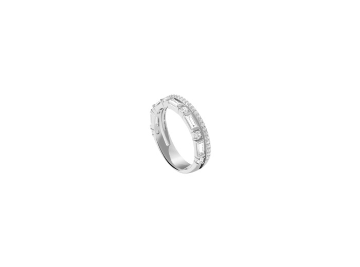 Bague Murat Façades en argent rhodié et oxyde de zirconium