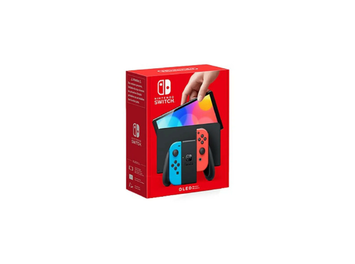 Console Nintendo Switch (Modèle OLED) avec Manettes Joy - Con Bleu Néon/Rouge Néon
