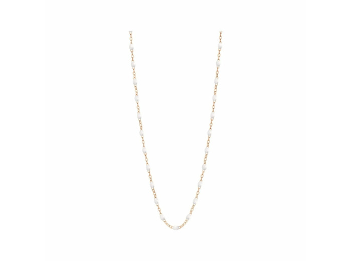 Collier Gigi Clozeau Classique en or rose et résine blanche, 45cm