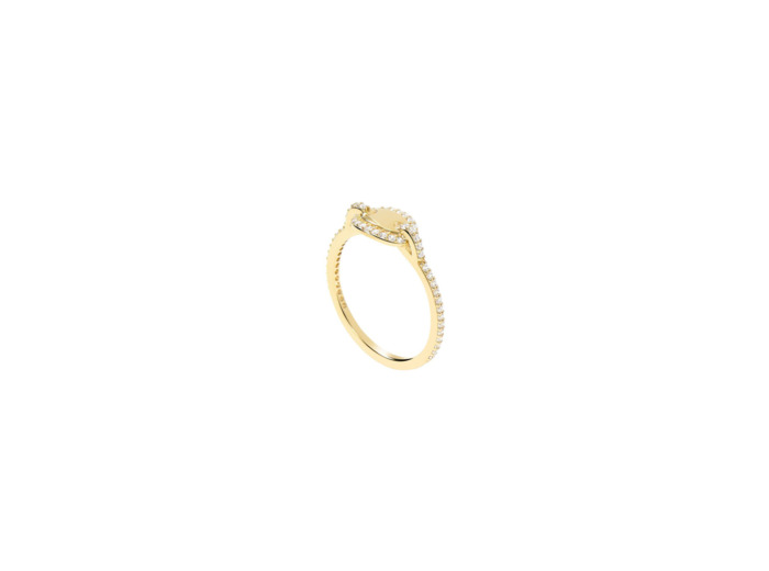 Bague Murat Café Lumière en argent doré à l'or et oxyde de zirconium