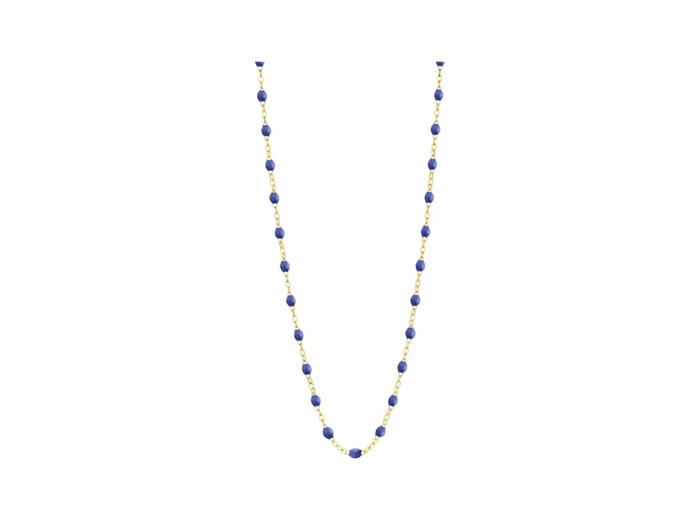 Collier Gigi Clozeau Classique en or jaune et résine bleuet, 42cm