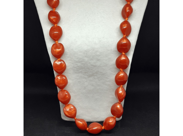 SAUTOIR 23-451 résine orange