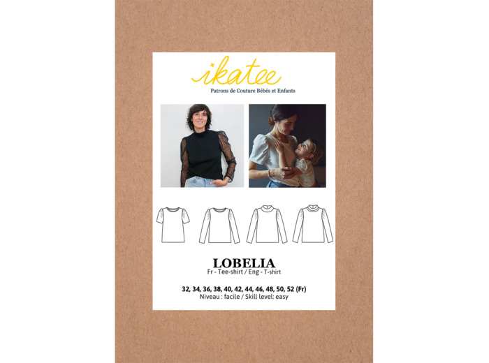 Ikatee – Patron Femme Tee-Shirt "Lobelia" du 32 au 52