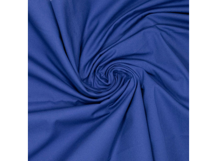 Fibre Mood - Tissu Toile de Coton  Fine "Barbara" Uni Couleur Bleu Roi