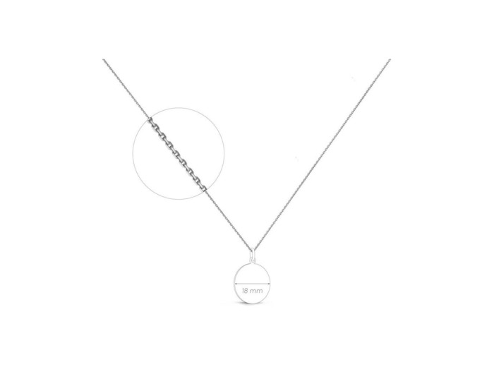 Chaîneforçat limé Arthus Bertrand en or blanc, taille 45cm