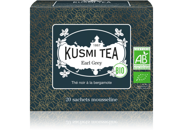 Thés Aromatisés Noirs Earl Grey Bio - Etui 20 sachets mousseline - 40gr