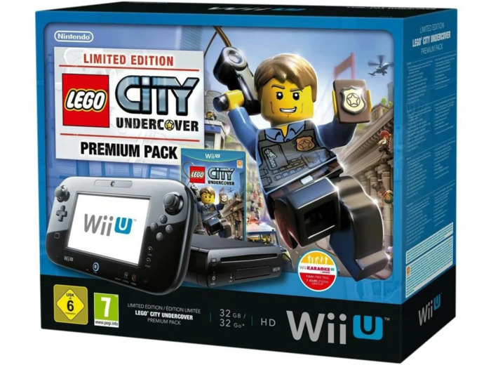Console Sony Nintendo Wii U - Premium Pack - console de jeux - Full HD, 1080i, HD, 480p, 480i - noir - LEGO CITY Undercover