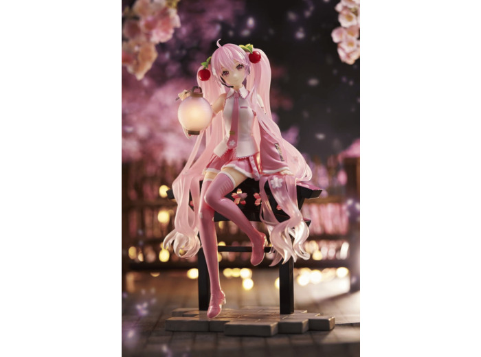 HATSUNE MIKU AMP STATUETTE PVC STATUE SAKURA MIKU LANTERN VERSION REISSUE 18 CM