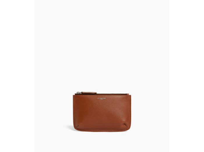 Pochette zippée petit modèle CCA en cuir