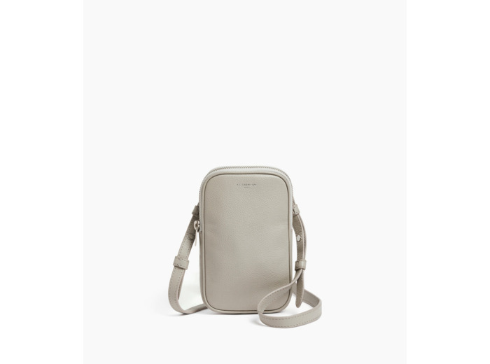Etui téléphone en cuir grainé