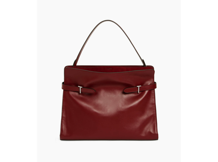 Sac porté épaule modèle maxi Emie en cuir lisse et nubuck