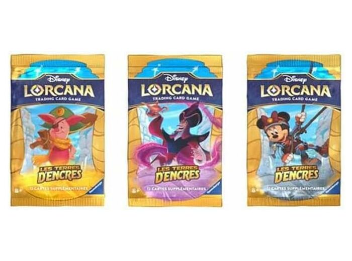 Disney Lorcana TCG Les Terres d'Encres r JCC Booster 12 Cartes Version française