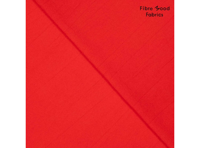 Fibre Mood - Tissu Crépon de Viscose  "Azure" Rouge Feu