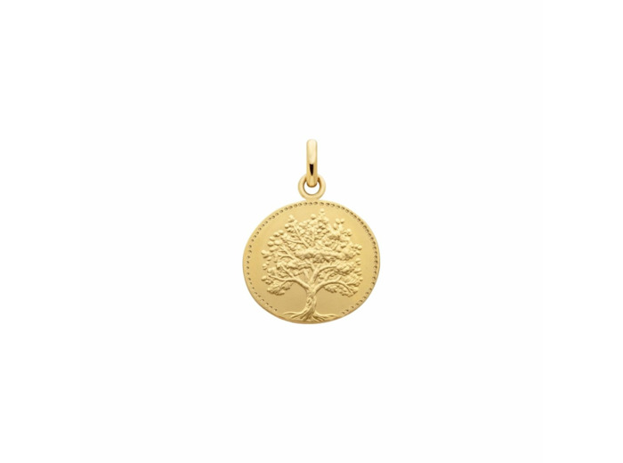 Médaille Arthus Bertrand Arbre de vie Relief - galet 16 mm - or jaune