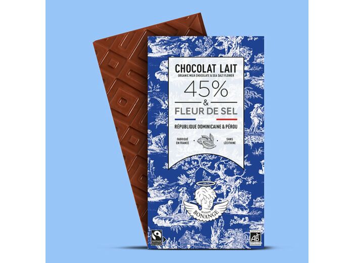 Lait 45% Bio & Fleur de Sel de L'Ile de Ré 80g