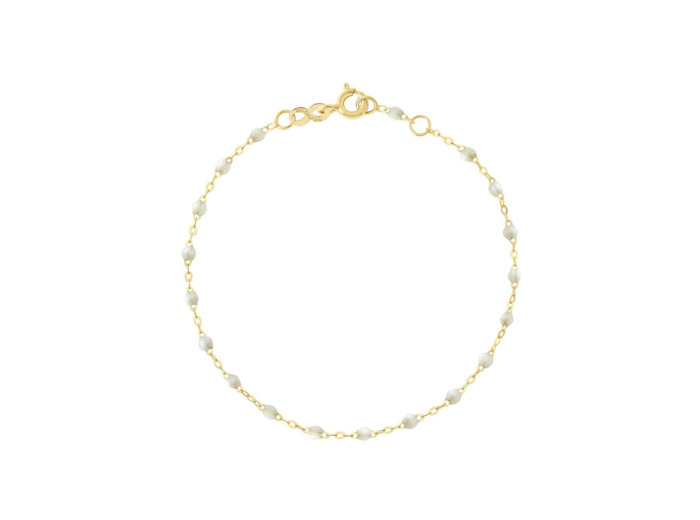 Bracelet Gigi Clozeau Classique en or jaune et résine opale, taille 17cm