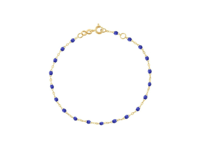 Bracelet Gigi Clozeau Classique en or rose et résine bleuet, 17cm