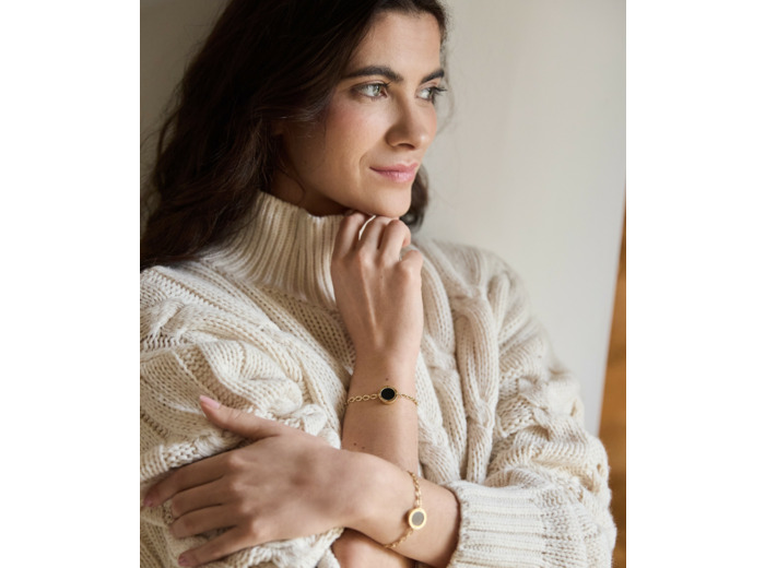 Bracelet - Chaîne maillon ovale - Grand - Agathe Noire
