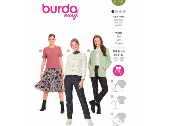 Burda Style – Patron Femme Veste n°6053 du 34 au 48