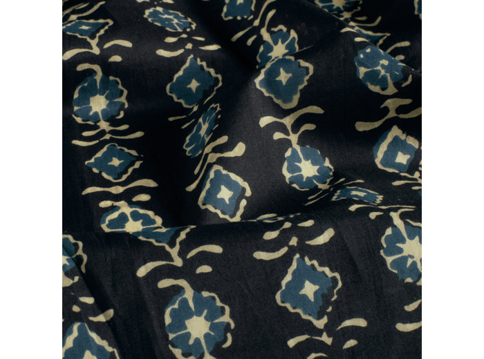 Sélection Coup de coudre - Tissu Batik de Coton "Etoile Nomade" Bleu Indigo