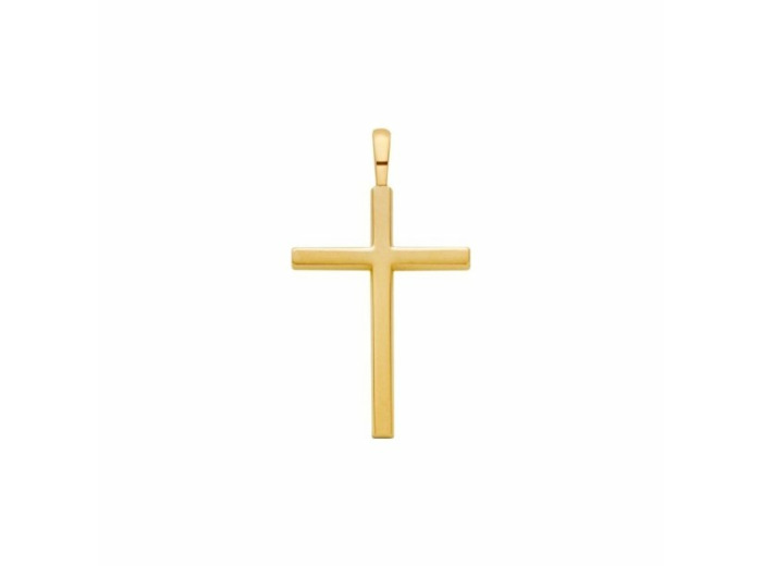 Pendentif Arthus Bertrand Croix Fil Carré 22mm en or jaune