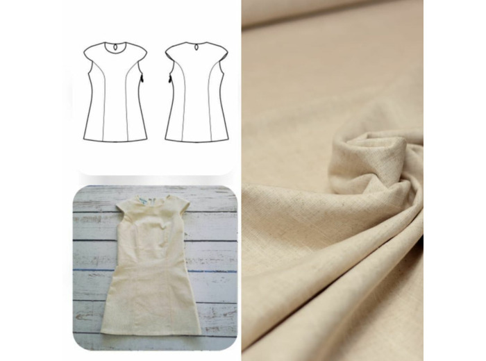 Christine Charles – Kit Couture Robe Yselda Uni Couleur Ecru