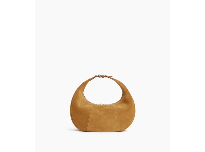 Petit sac hobo Juliette en cuir refente de velours