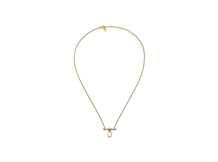 Collier Arthus Bertrand Trapèze  petit modèle anneau ouvrant en or jaune poli brillant