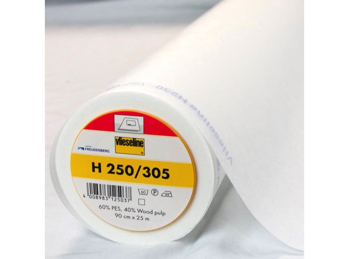 Vlieseline - Entoilage Thermocollant H 250 Uni Couleur Blanc