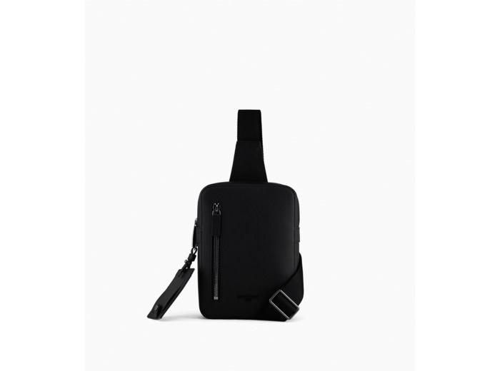 Sacoche sling Emile en cuir monogramme