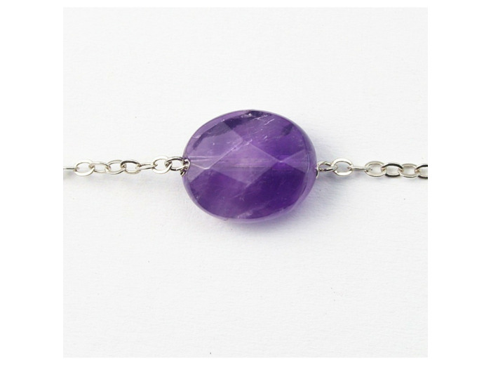 Bracelet Argent 925 Et Améthyste