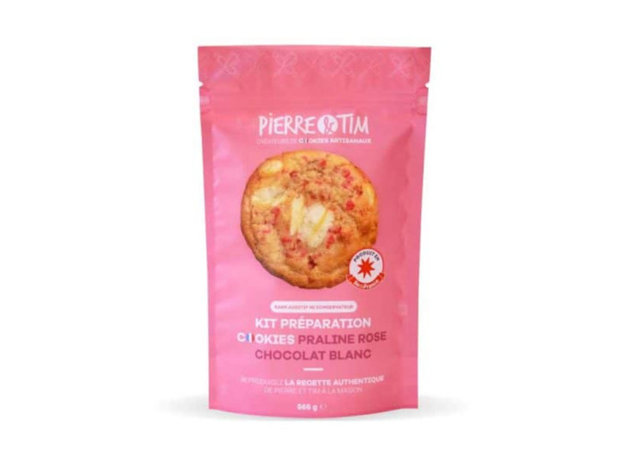 Kit préparation cookies praline rose chocolat blanc