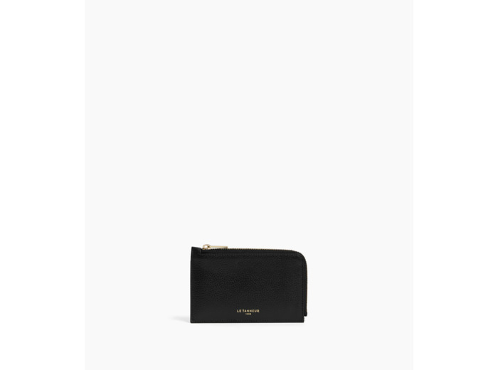 Porte cartes zippé Albertine en cuir grainé