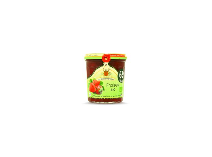 Confiture Bio de Fraises au Chaudron 65% de Fruits Les Comtes de Provence 750g