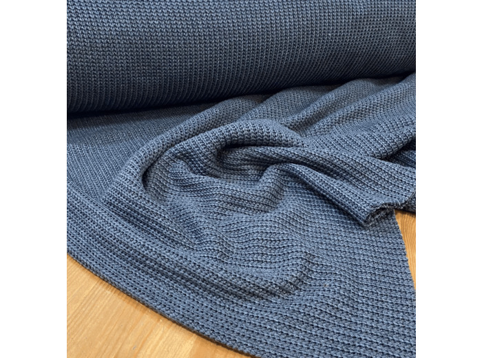 Sélection Coup de Coudre - Tissu Maille de Coton Gros Côtes Couleur Gris Anthracite