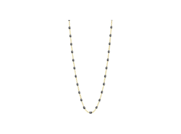 Collier Gigi Clozeau Classique en or jaune et résine gris foncé, 42cm