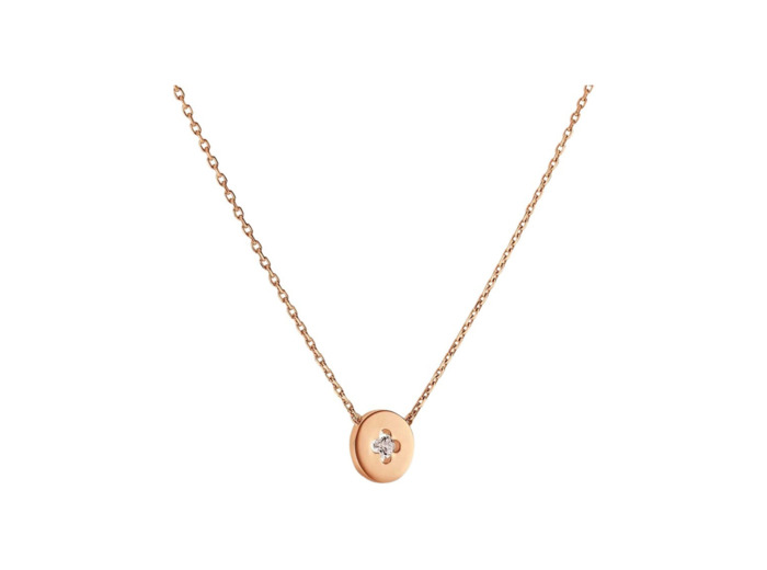 Collier Arthus Bertrand Royale en or rose poli et diamant