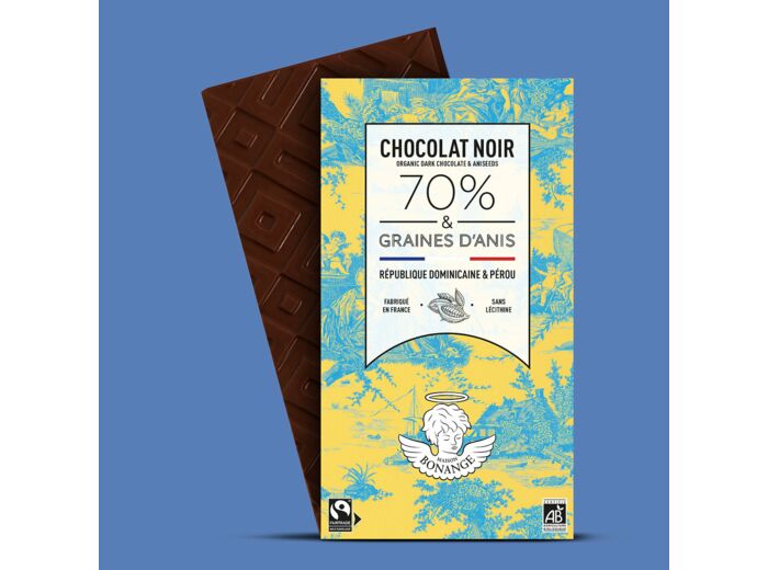 Noir 70% Bio & Graines d'Anis 80g