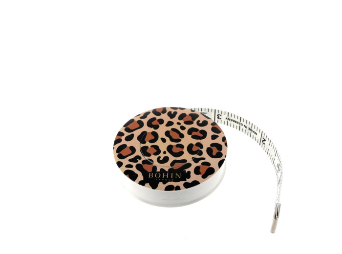 Bohin – Mètre enrouleur 150 cm - Modèle Léopard - Collection "Sauvage"