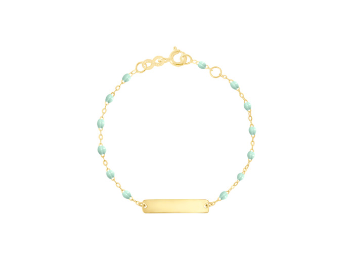 Bracelet Gigi Clozeau Little Gigi en or jaune et résine jade, taille 15cm