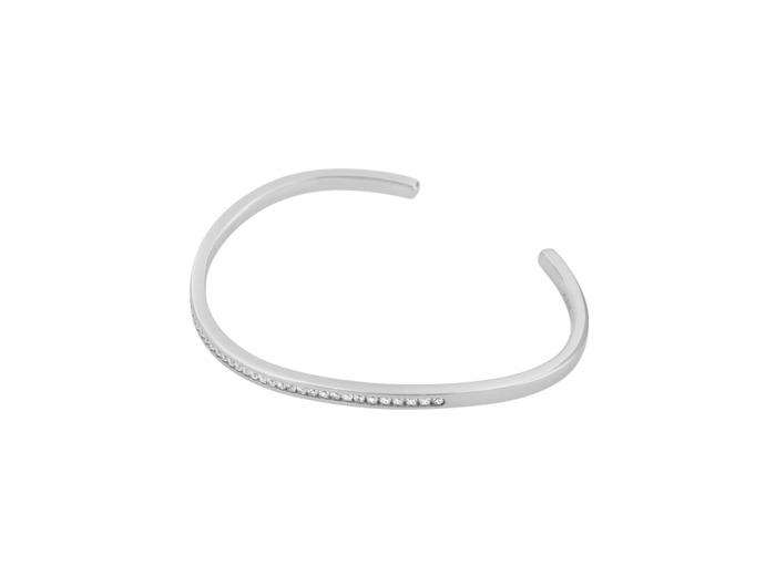 Bracelet jonc Murat Seine en argent rhodié et oxyde de zirconium