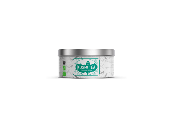 Thés Aromatisés Blancs Tropical White bio - Boîte métal 20gr